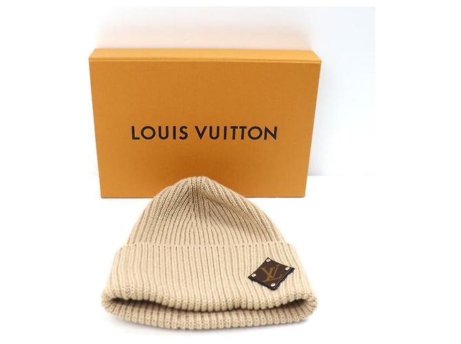 Gorro de lana LV Louis Vuitton Castaño Beige - vista 6