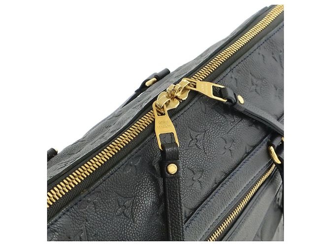Borsa 2 in 1 Louis Vuitton Lumineuse PM in pelle Monogram Empreinte Blu - vista 5