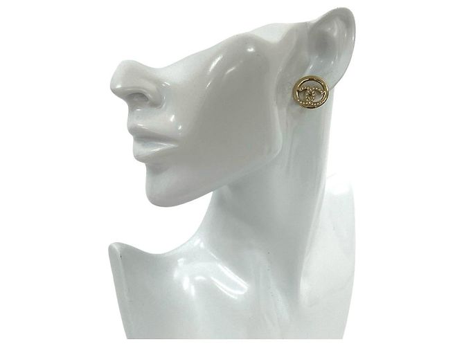 Boucles d'oreilles Chanel Coco Mark Doré Métallisé - vue 2