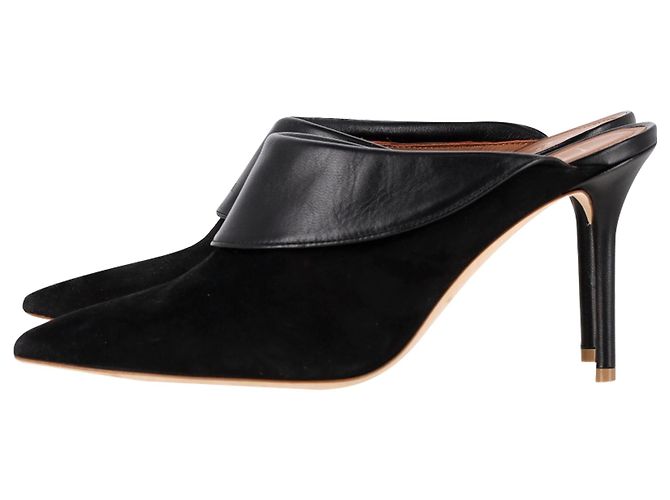 Autre Marque Mule con tacco a punta Malone Souliers in suede nero e pelle - vista 4