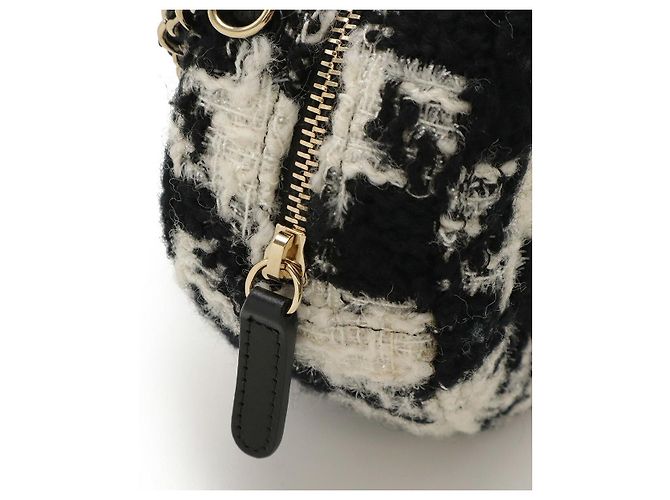 Borsa a spalla rotonda in tweed con catena Chanel Nero - vista 4