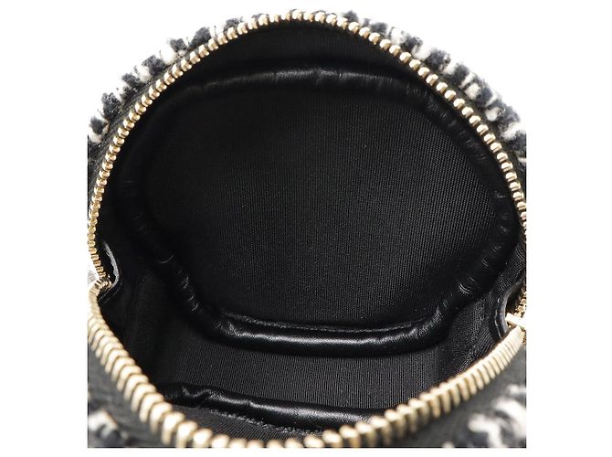 Borsa a spalla rotonda in tweed con catena Chanel Nero - vista 8