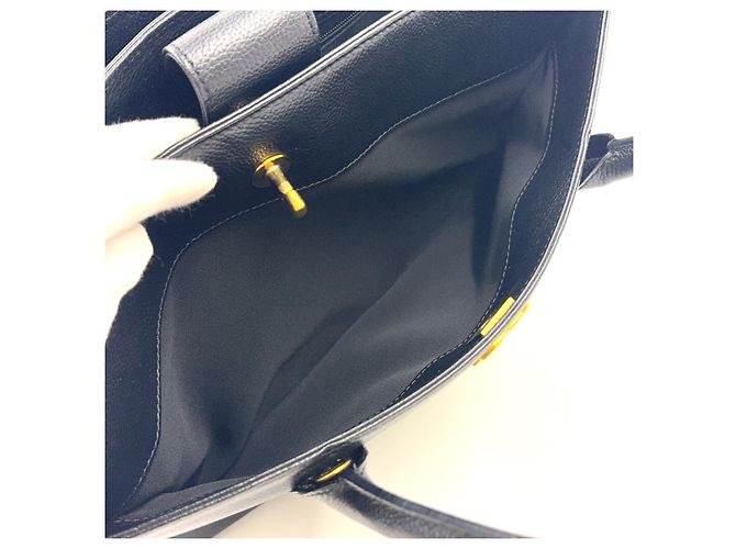 Chanel Leder Executive Tote Bag Schwarz - Ansicht 5