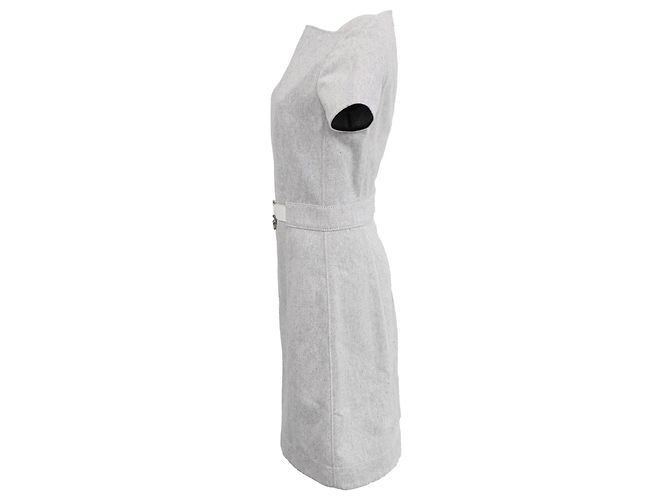 Vestido Mini A-Line Hermès en Algodón Blanco Crudo - vista 2