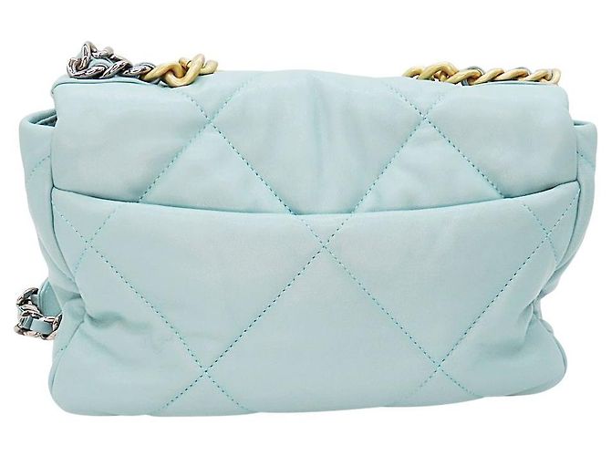 Borsa a spalla 2 in 1 in pelle di agnello Chanel 19 Verde - vista 2