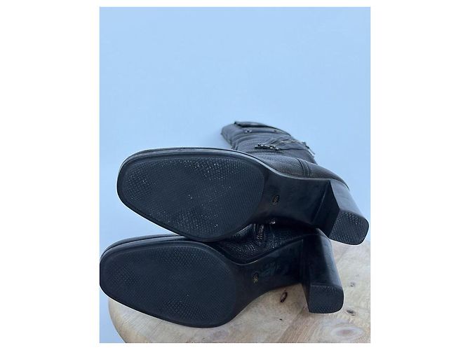 Botas Prada de cuero negro - vista 10