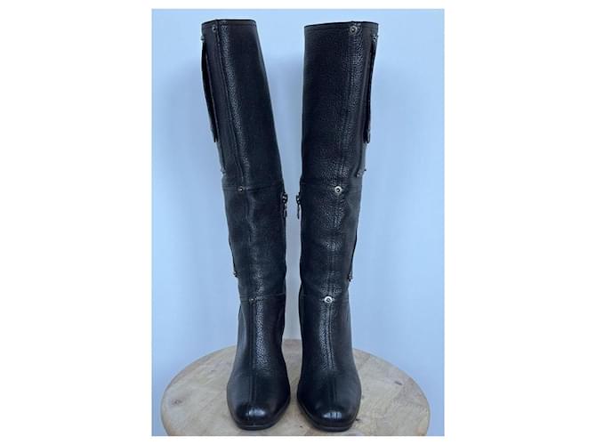 Botas Prada de cuero negro - vista 2