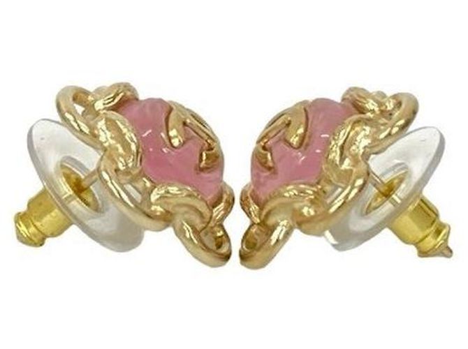 Pendientes Flor Marca Coco Chanel Dorado Metálico - vista 4