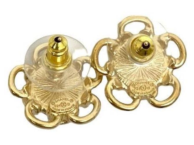 Pendientes Flor Marca Coco Chanel Dorado Metálico - vista 6