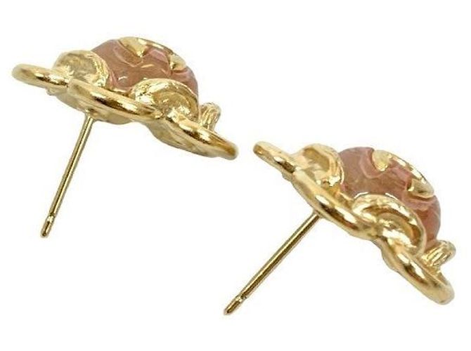 Pendientes Flor Marca Coco Chanel Dorado Metálico - vista 7