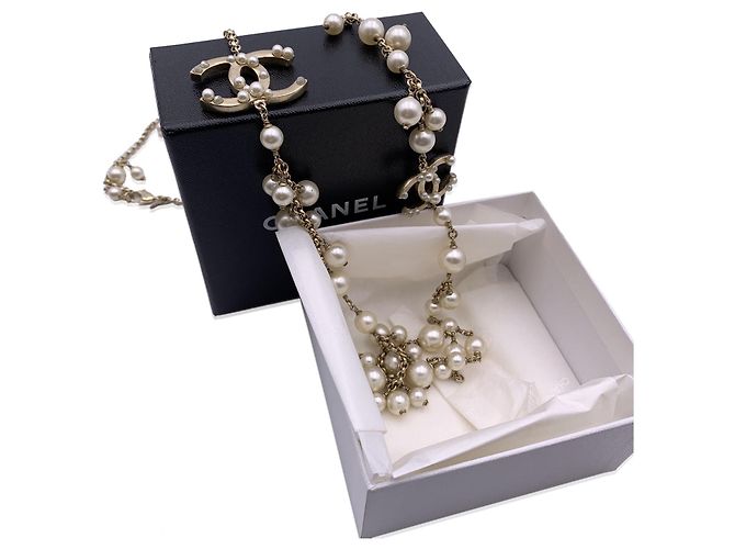 Timeless Collana in metallo Chanel CC D'oro Metallico - vista 2