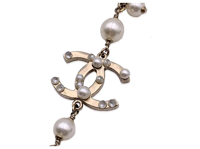 Timeless Collana in metallo Chanel CC D'oro Metallico - vista 4