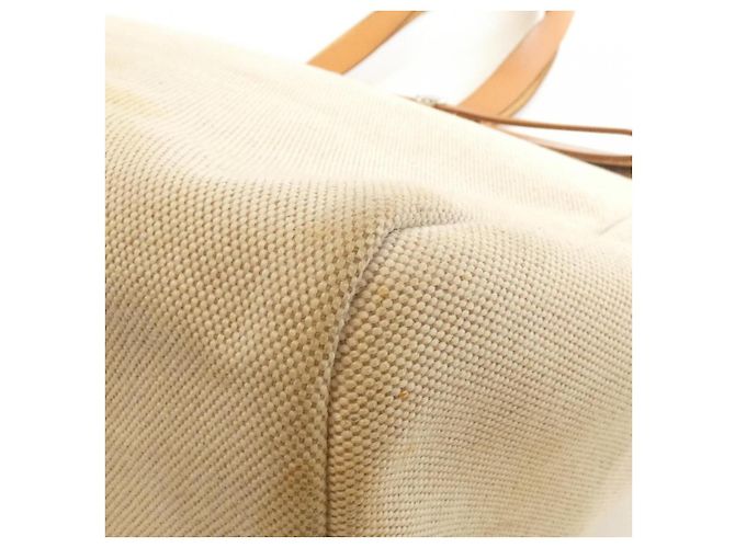 Borsa Herbag Cabas Toile Ash di Hermès Marrone Beige - vista 3