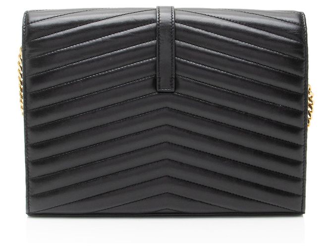 Saint Laurent Matelassé Lammleder Monogramm Sulpice Kettenbörse Schwarz - Ansicht 3