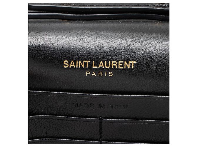 Saint Laurent Matelassé Lammleder Monogramm Sulpice Kettenbörse Schwarz - Ansicht 7