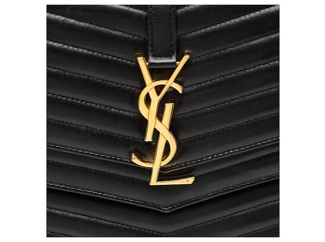 Saint Laurent Matelassé Lammleder Monogramm Sulpice Kettenbörse Schwarz - Ansicht 8