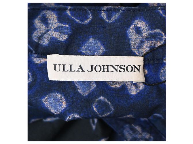 Vestido Midi Cinturón Josefina en Algodón Azul Marino Ulla Johnson - vista 4