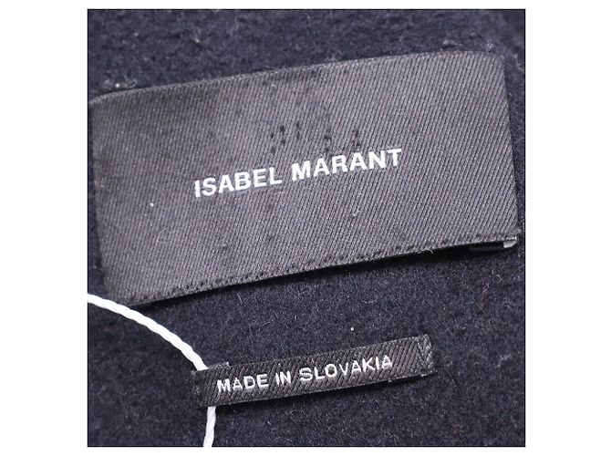 Doppelt gefütterter Efegozi-Mantel aus schwarzer Wolle von Isabel Marant - vista 5