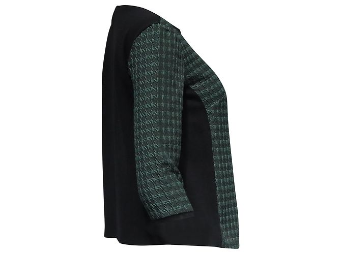 Blusa bicolore Weekend Max Mara in viscosa verde - vista 3