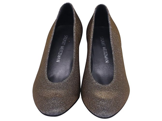 Décolleté Chic Stuart Weitzman in Lurex Argento Metallico - vista 2