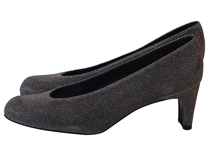 Décolleté Chic Stuart Weitzman in Lurex Argento Metallico - vista 4