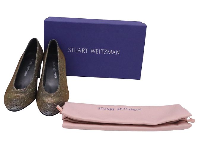Décolleté Chic Stuart Weitzman in Lurex Argento Metallico - vista 6