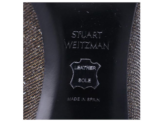 Décolleté Chic Stuart Weitzman in Lurex Argento Metallico - vista 8