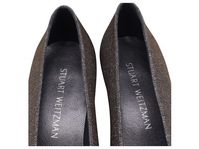 Décolleté Chic Stuart Weitzman in Lurex Argento Metallico - vista 9