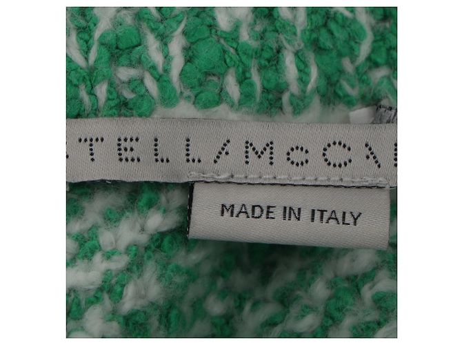 Stella Mc Cartney Falda midi de bouclé-tweed Stella McCartney en algodón verde - vista 4