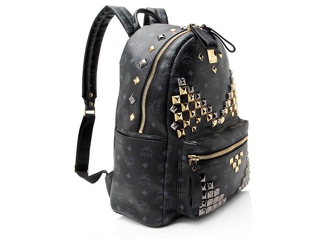MCM Visetos Studded Stark Medium Rucksack Schwarz - Ansicht 2