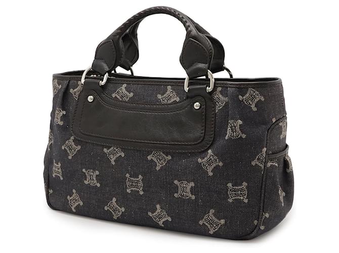 Céline Borsa a mano Boogie in pelle e denim Celine Nero - vista 2