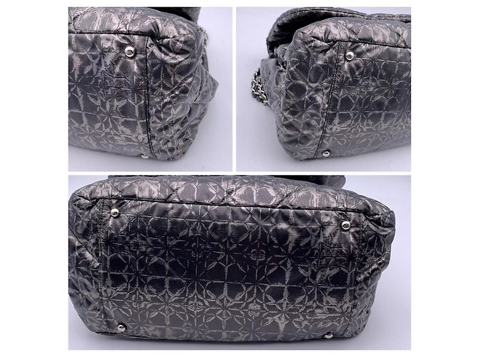 Timeless Chanel Bolso de solapa de nylon con estampado abstracto Rock in Moscow Gris - vista 5