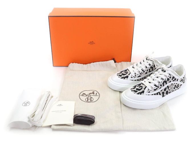 Sneakers Amplime Toile H di Hermès Bianco - vista 2