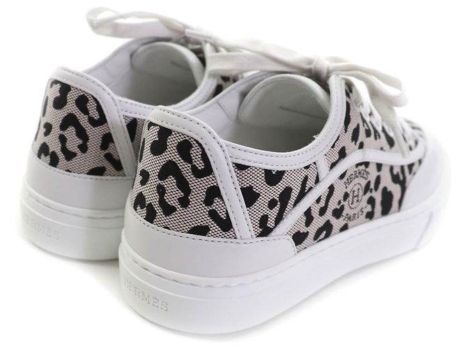 Sneakers Amplime Toile H di Hermès Bianco - vista 3