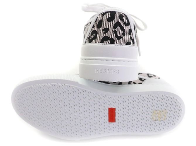 Sneakers Amplime Toile H di Hermès Bianco - vista 7