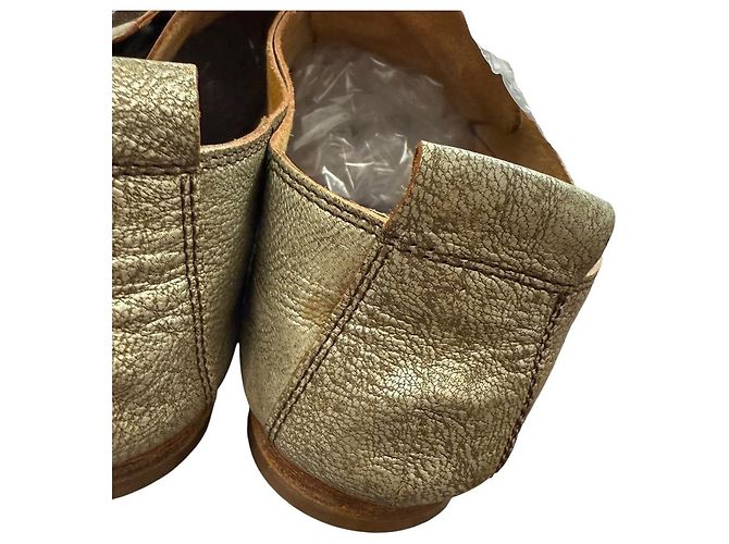 Autre Marque Chaussures en cuir à lacets eb.a.gos Doré - vue 13