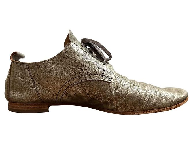 Autre Marque Chaussures en cuir à lacets eb.a.gos Doré - vue 6