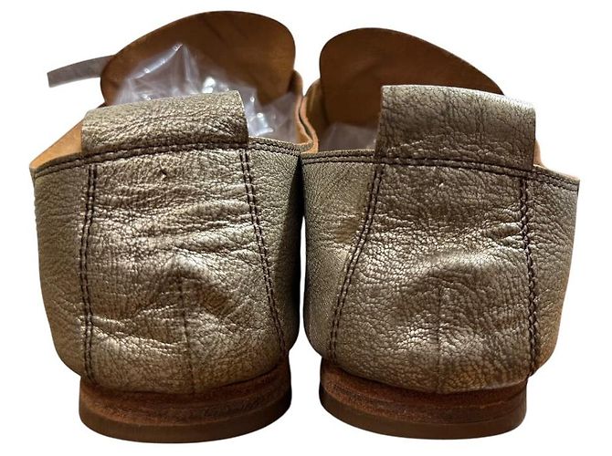 Autre Marque Chaussures en cuir à lacets eb.a.gos Doré - vue 7
