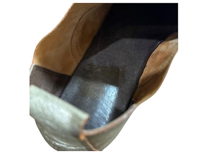 Autre Marque Chaussures en cuir à lacets eb.a.gos Doré - vue 9