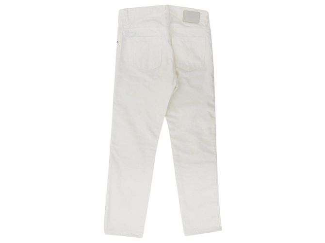 Calça de denim de algodão com logo LV da Louis Vuitton Branco - vista 2