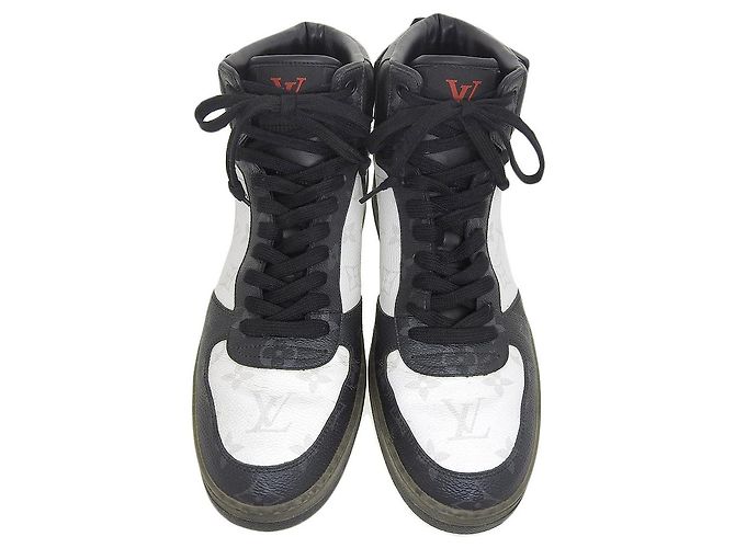 Sneakers alte Monogram Rivoli di Louis Vuitton Marrone Nero Bianco - vista 2