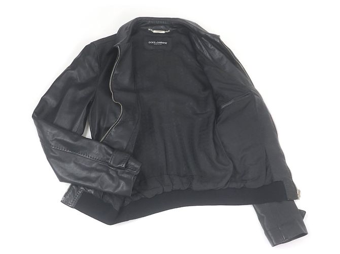 Dolce & Gabbana Chaqueta de cuero de cordero Dolce&Gabbana Negro - vista 3