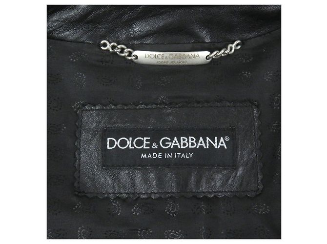 Dolce & Gabbana Chaqueta de cuero de cordero Dolce&Gabbana Negro - vista 6