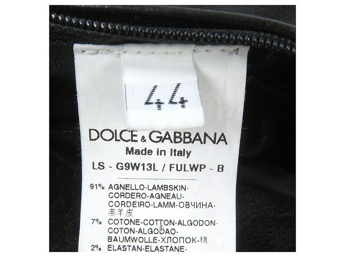 Dolce & Gabbana Chaqueta de cuero de cordero Dolce&Gabbana Negro - vista 7