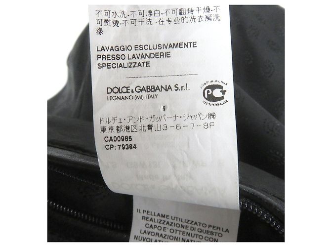 Dolce & Gabbana Chaqueta de cuero de cordero Dolce&Gabbana Negro - vista 9