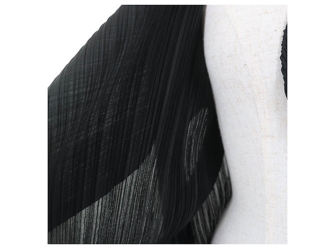 Issey Miyake Polyester-Cardigan-Jacke PLEATS PLEASE PP55-JA102 Schwarz - Ansicht 5
