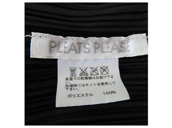 Issey Miyake Polyester-Cardigan-Jacke PLEATS PLEASE PP55-JA102 Schwarz - Ansicht 6