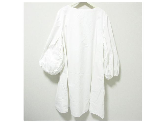 Autre Marque Merlette Langes Ausgestelltes Kleid Weiß - Ansicht 2