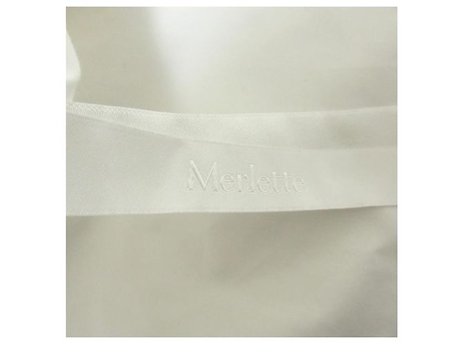 Autre Marque Merlette Langes Ausgestelltes Kleid Weiß - Ansicht 3