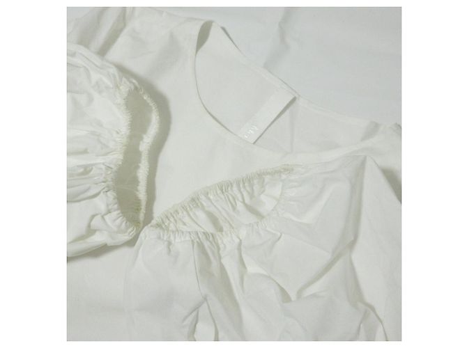 Autre Marque Merlette Langes Ausgestelltes Kleid Weiß - Ansicht 6